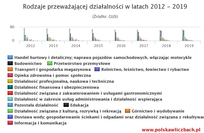 - wykres_3.jpg Rodzaje przeważającej działalności w latach 2012-2019